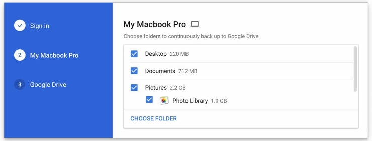 google drive for mac backup